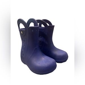 Blue crocs boys size 10 rain boots